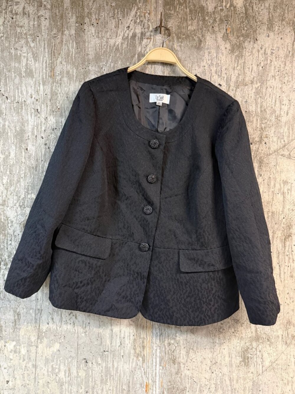 LE SUIT Women's Tuscany Cocktail Blazer Size 18W In Black